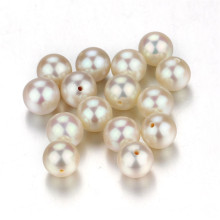 Snh White Natural Half-Drilled Wholesale Loose Pearls